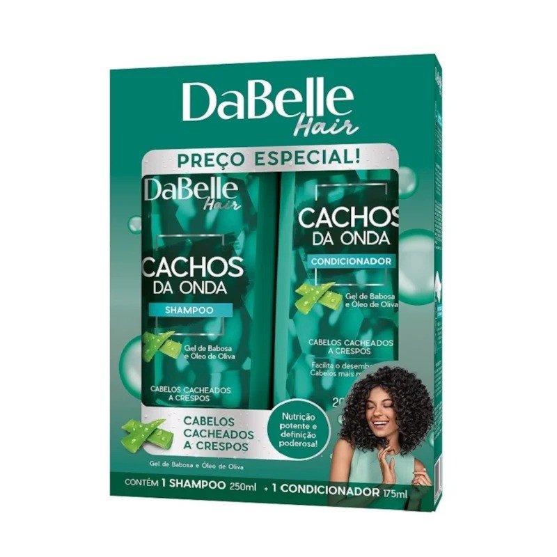 Kit Hair Intense Cachos Na Onda Shampoo 250ML +  Condicionador 175ML - Dabelle
