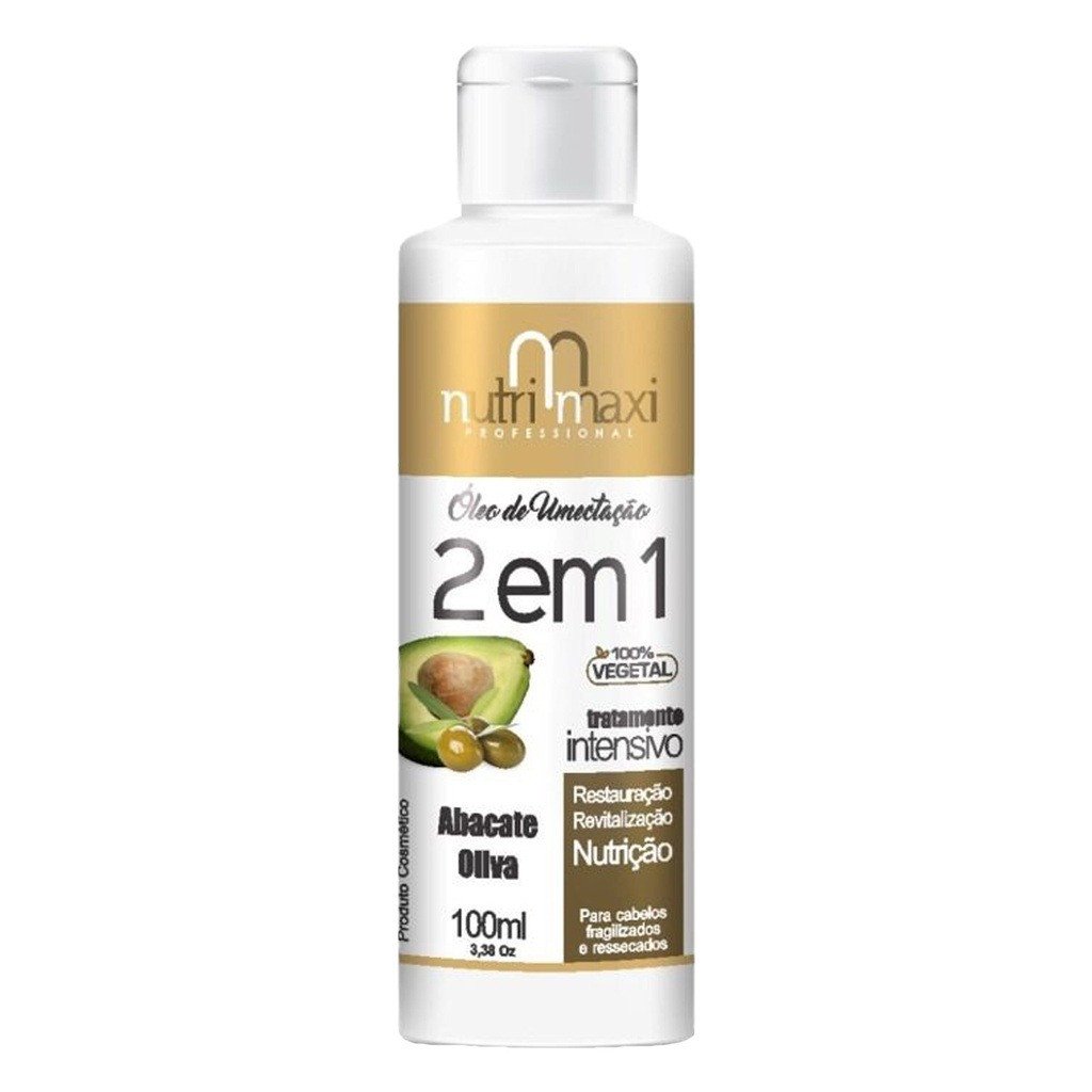  Óleo de Umectação 2 Em 1 Abacate Oliva 100ML - Nutri Maxi