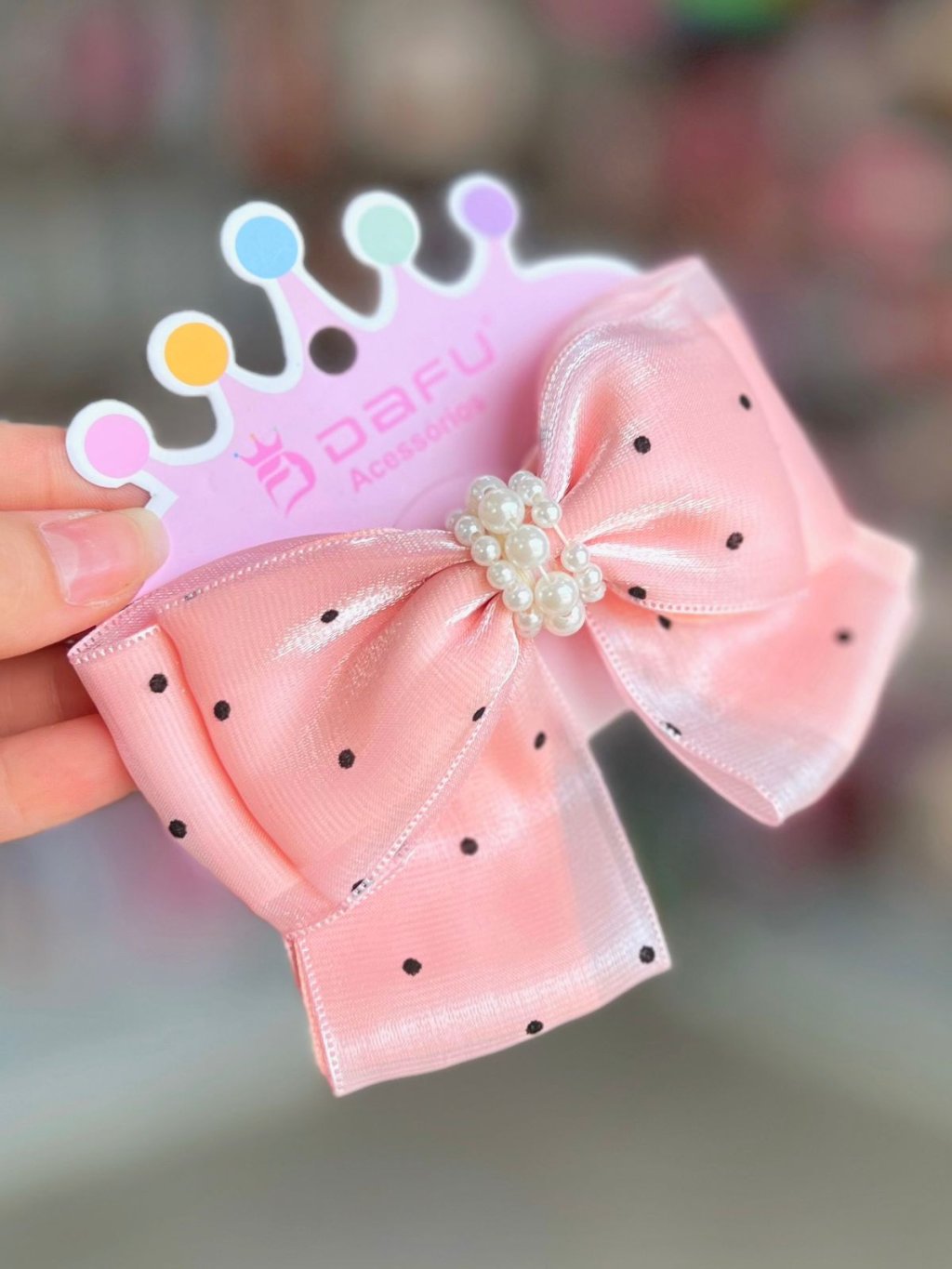 Laço Poá Rose Gold - Dafu 