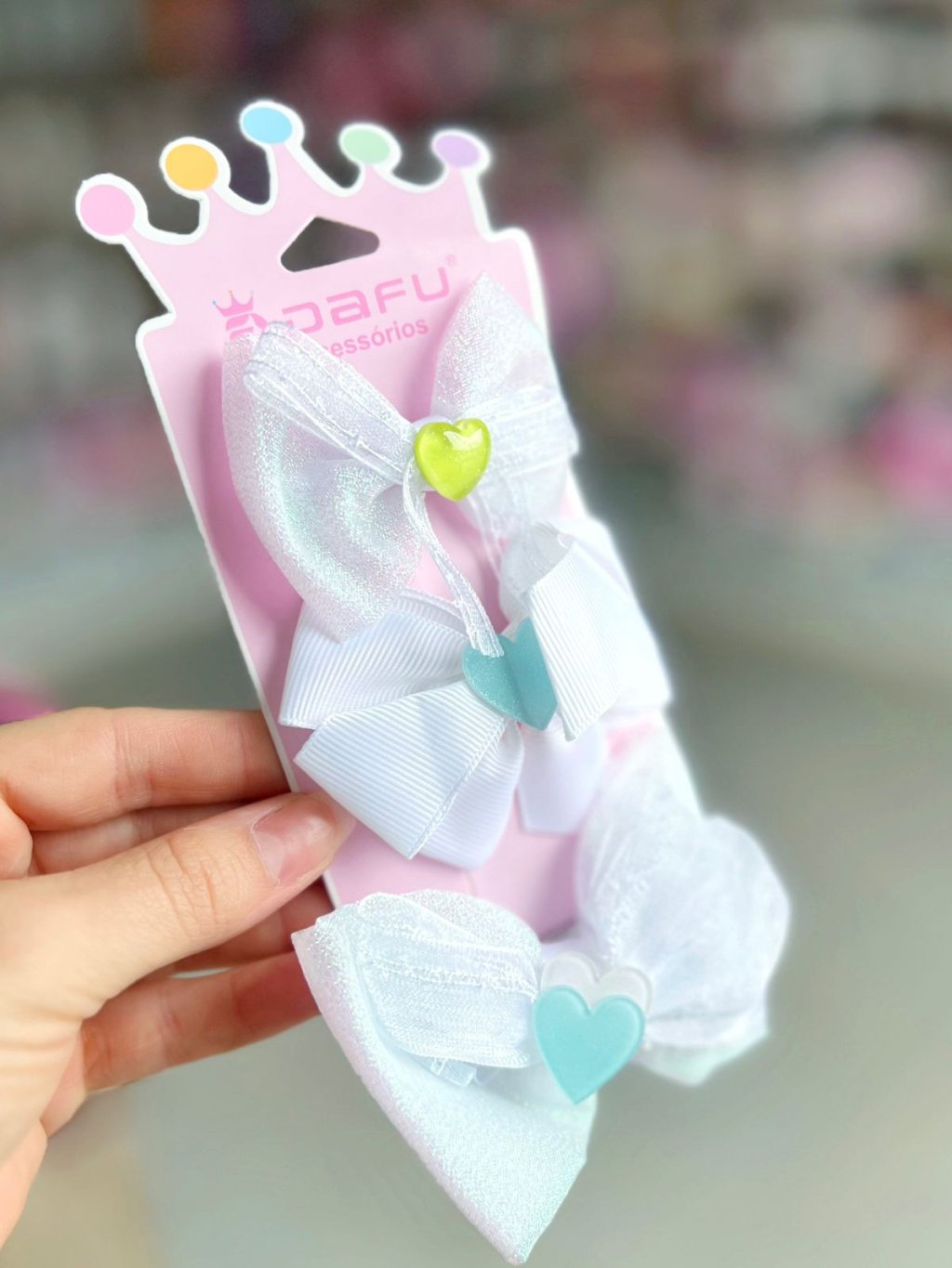 Kit Lacinhos Infantil Branco - Dafu