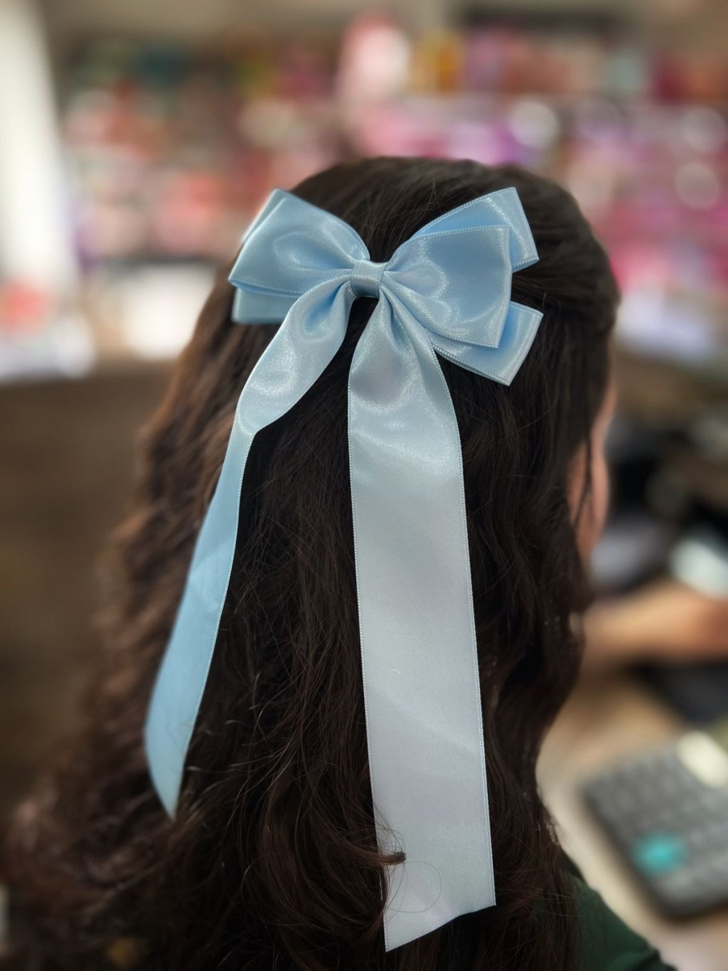 Laço Cetim Azul Bebê - Dafu