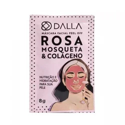 Máscara Sachê Facial Rosa Mosqueta e Colágeno - Dalla