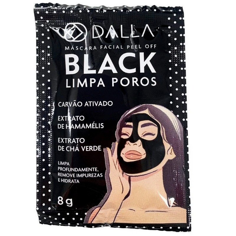 Máscara Sachê Black Limpa Poros - Dalla