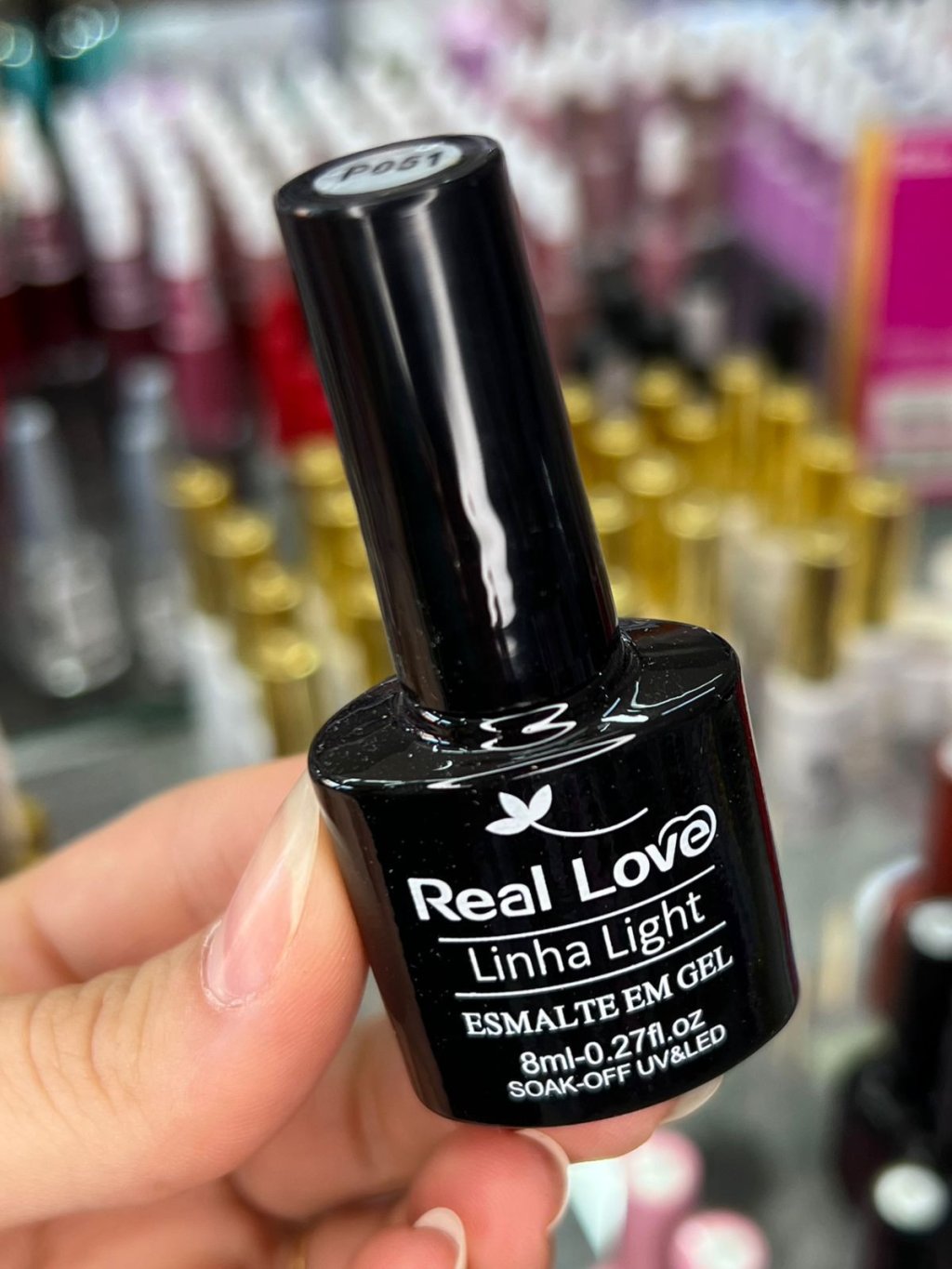 Esmalte em Gel Preto Cor P051- Real Love 