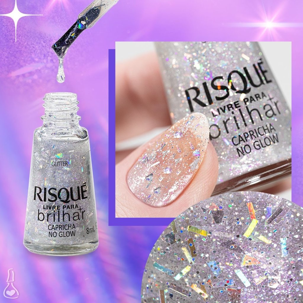 Esmalte Glitter Capricha No Glow - Risqué