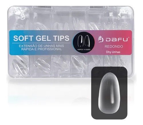 Unha Postiça Soft Gel Redondo - Dafu