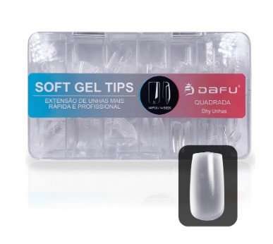 Unha Postiça Soft Gel Quadrada - Dafu
