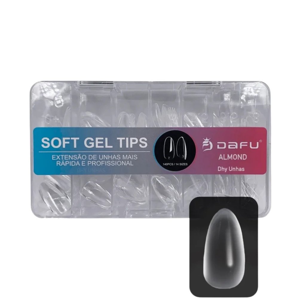 Unha Postiça Soft Gel Almond - Dafu