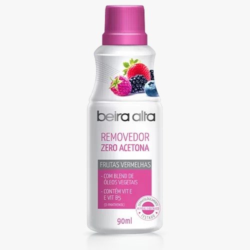 Removedor de Esmalte Zero Acetona Frutas Vermelhas 90ML - Beira Alta 