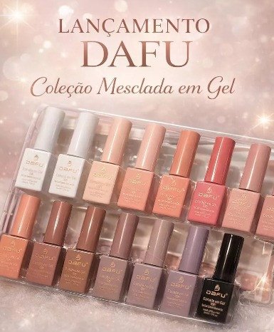 Kit Esmalte em Gel 3 em 1 (12 cores) - Dafu
