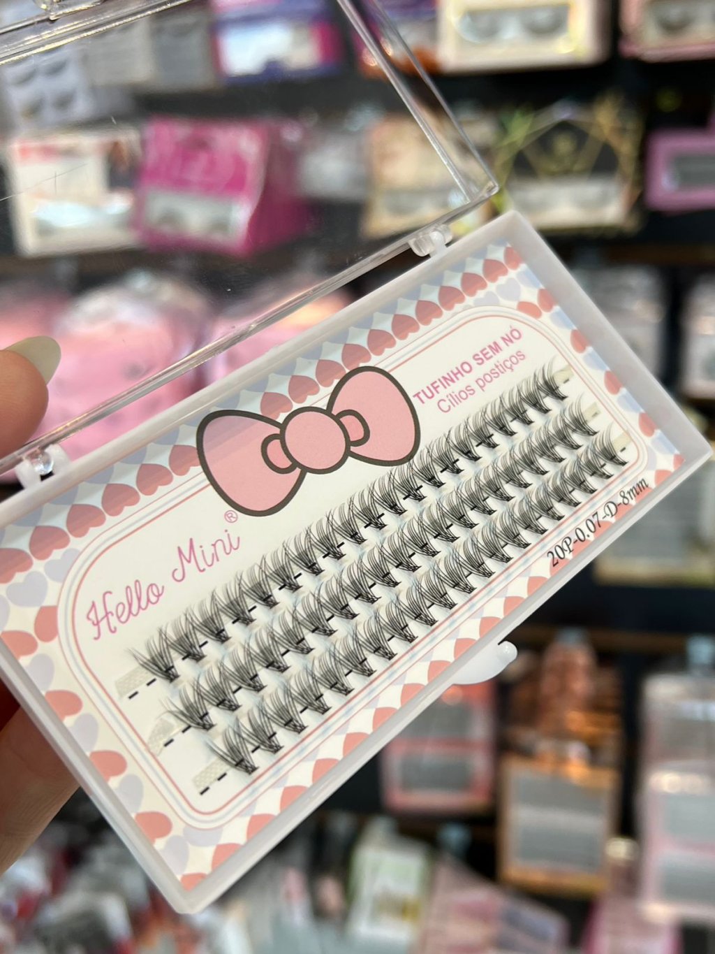 Cílios Tufinho 20P Tamanho 8mm - Hello Mini 