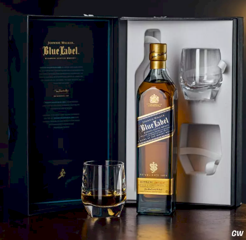 KIT JOHNNIE WALKER BLUE LABEL 700ML + 2 COPOS 