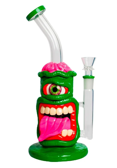 Bong de Vidro 27cm - ABDZ Gold Médio Monster Língua