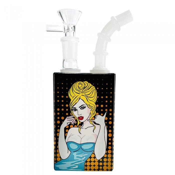 Bong de Vidro 17cm - ABDZ Gold Pequeno Juice Box