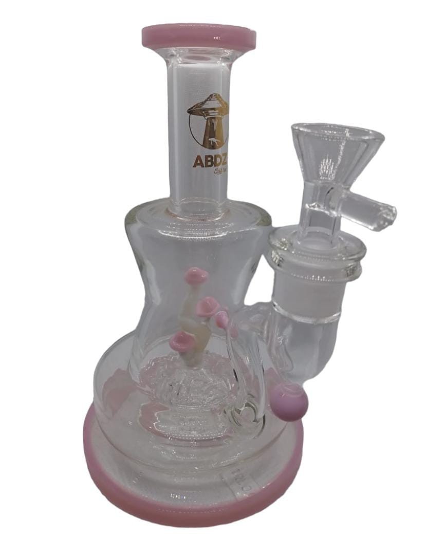 Bong de Vidro 23cm - ABDZ Gold Médio Mushroom Colors