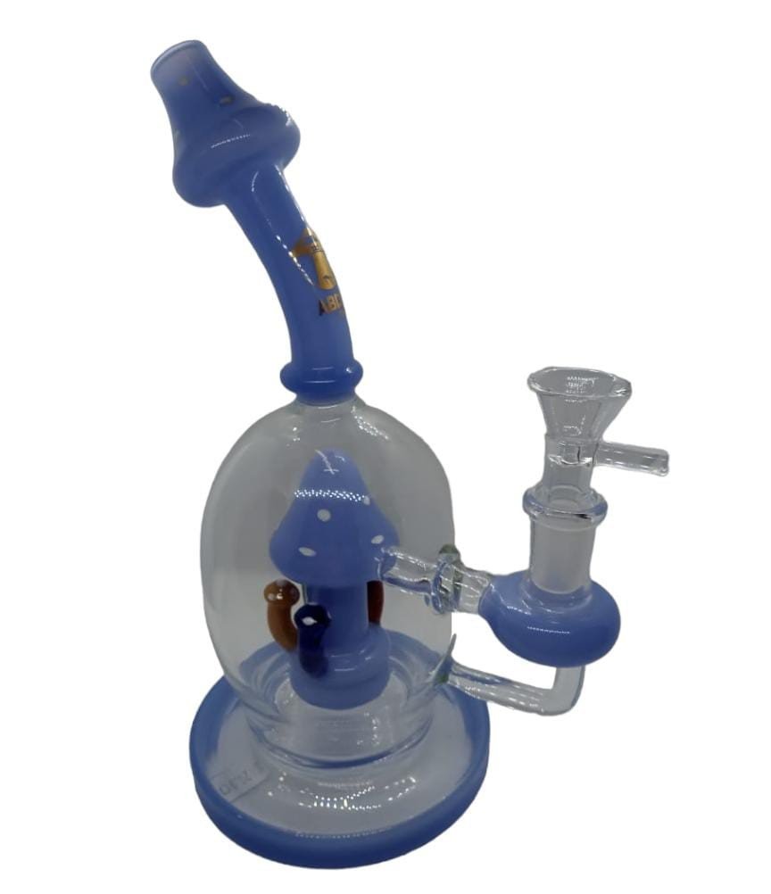 Bong de Vidro 23cm - ABDZ Gold Médio Mushroom Family