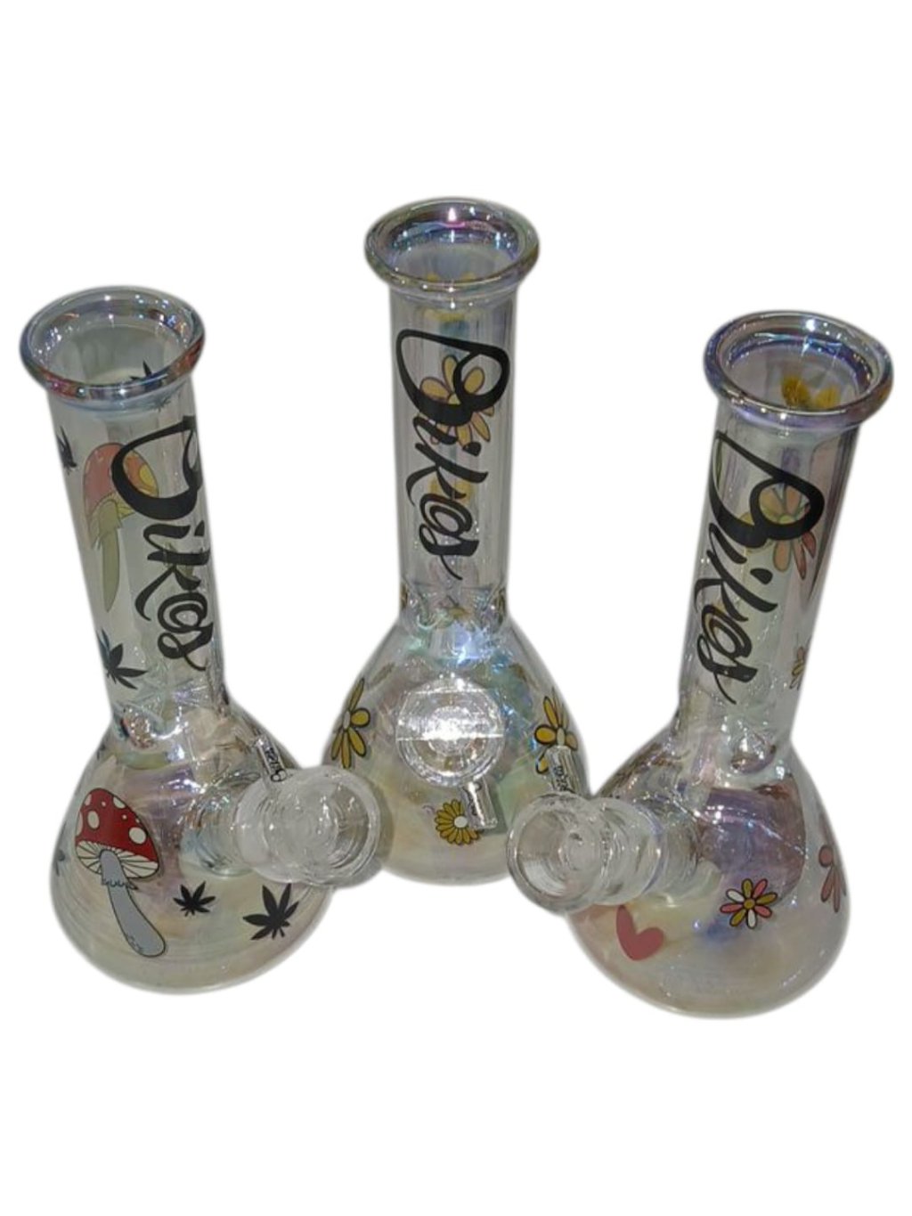 Bong De Vidro Furta-Cor Estampado 20cm - Oikos