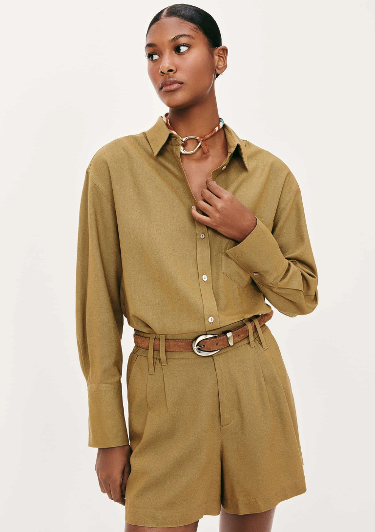 Camisa Feminina Manga Longa Oversized