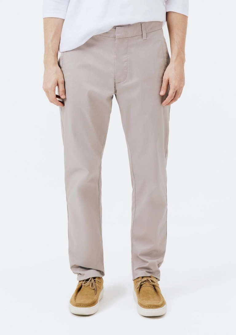 Calça Masculina Slim Em Sarja Empapelada