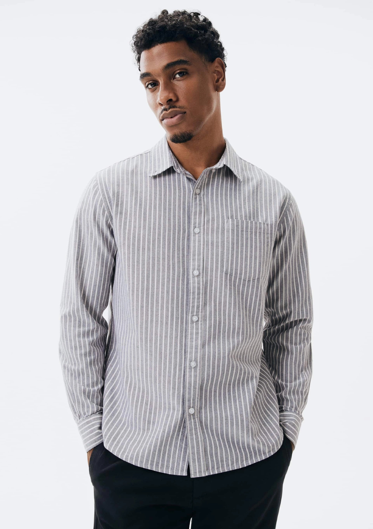 Camisa Masculina Manga Longa Fio Tinto Listrada