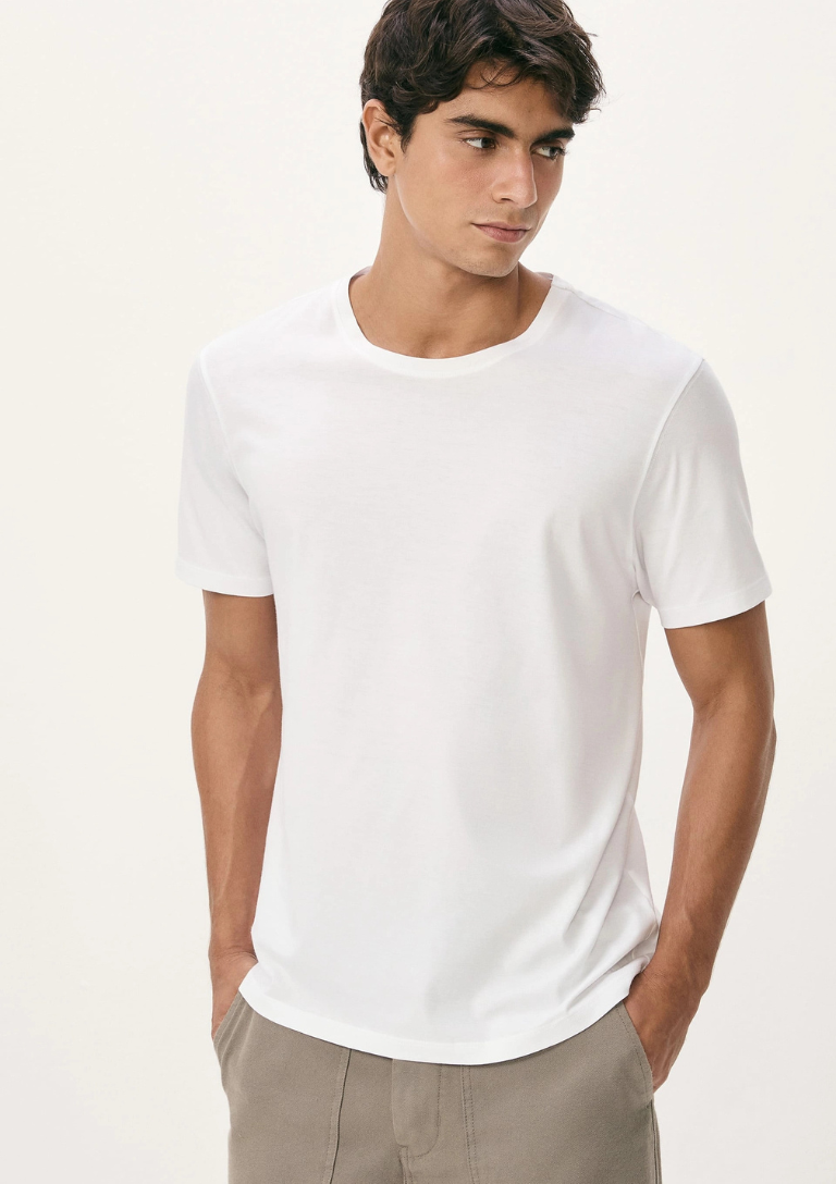 Camiseta Básica Masculina Manga Curta Pima
