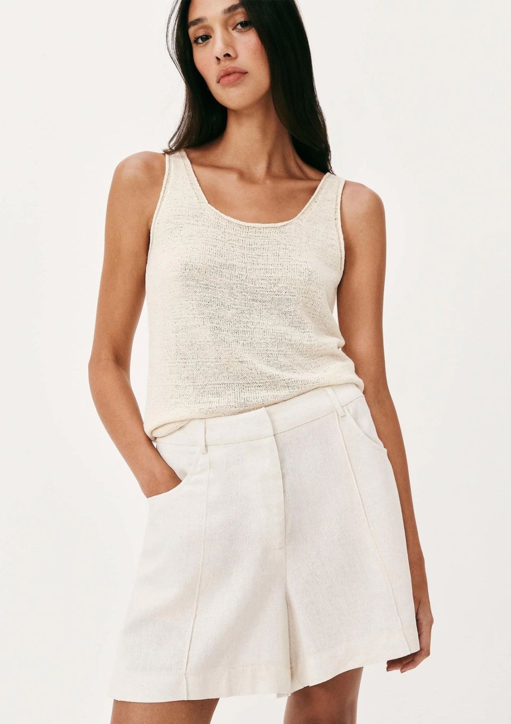 Short Linho Off White