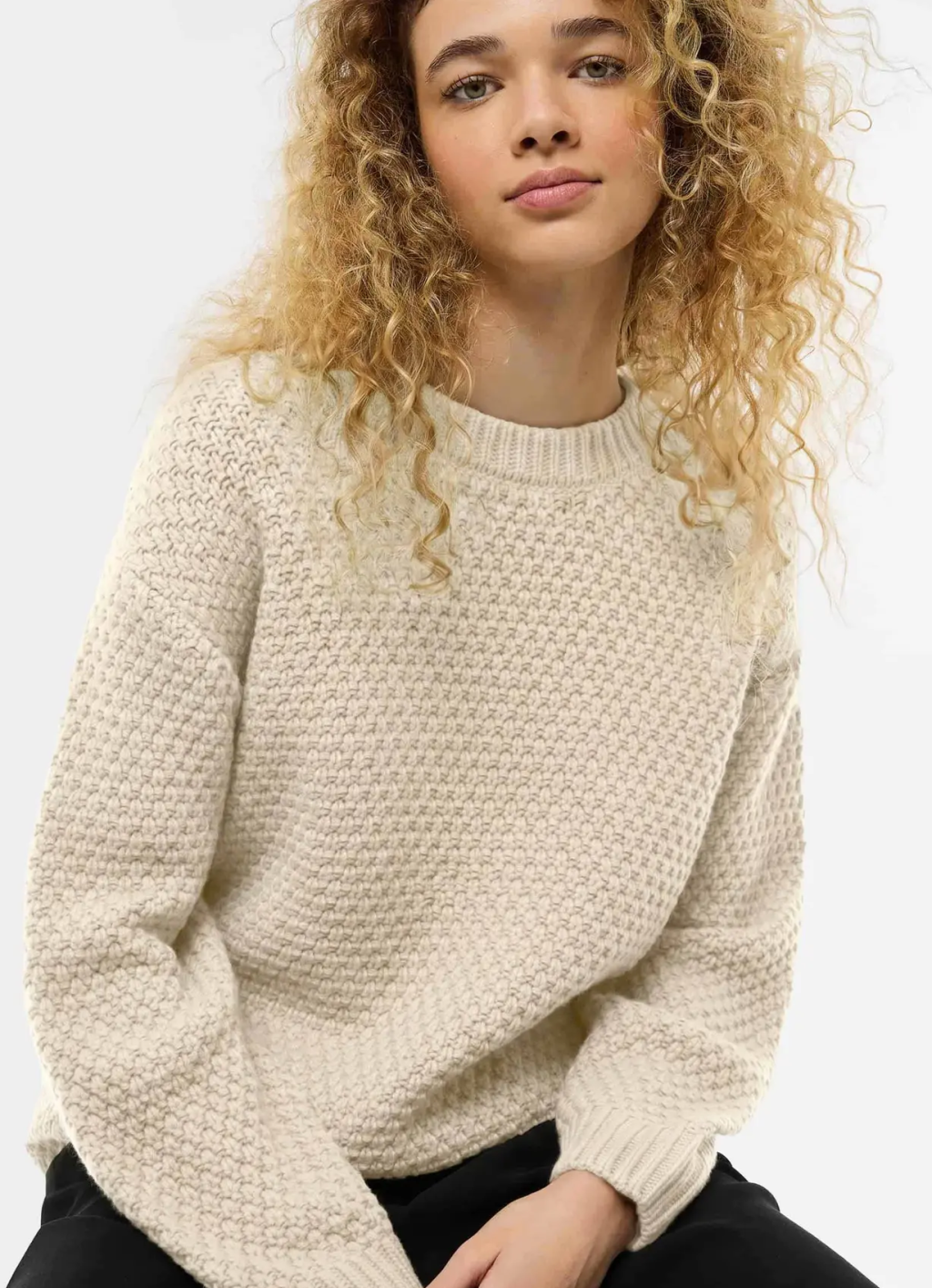 Blusão Feminino Em Tricô Texturizado - Off white