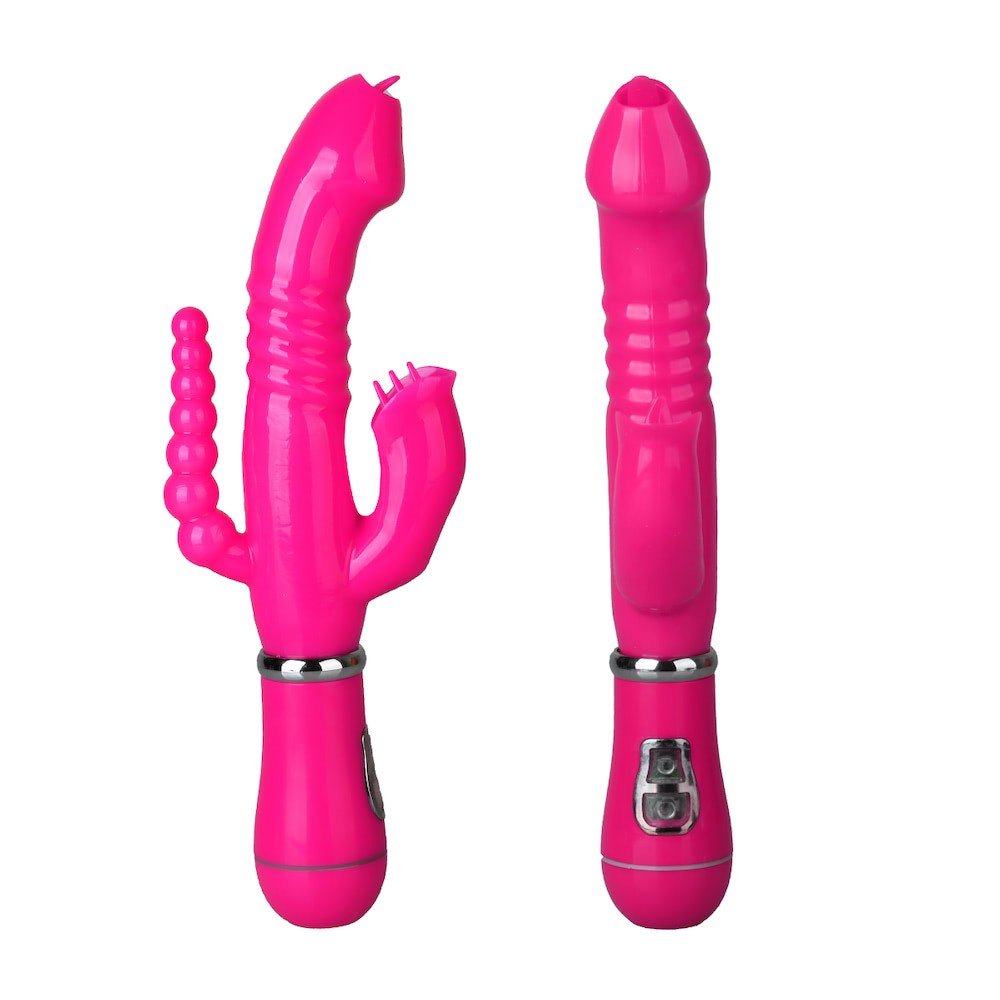 PG016R - Vibrador de Ponto G e clitóris recarregável com 12 modos de vibração, 3 em 1.