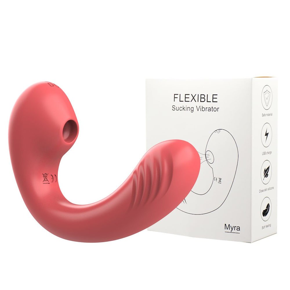 ES026 - ESTIMULADOR DE CLITÓRIS COM PENETRAÇÃO - VERMELHO - RECARREGÁVEL