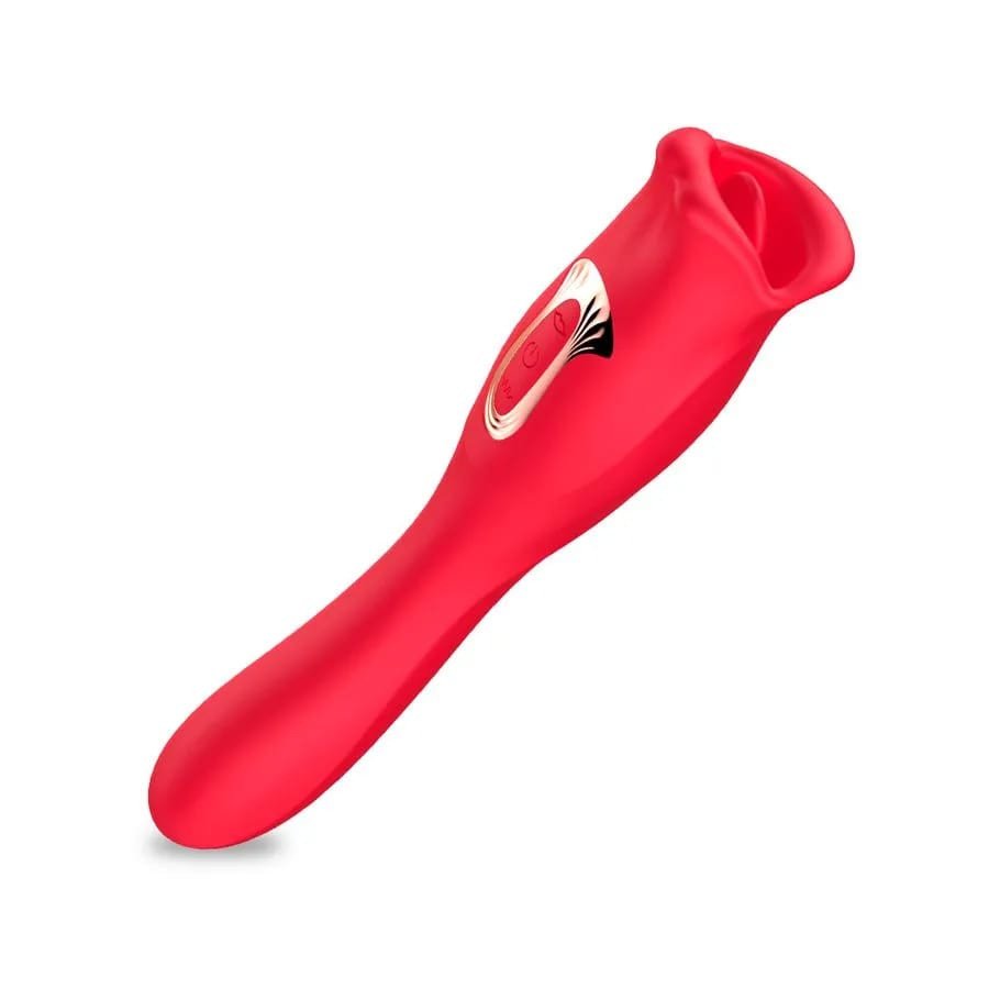 VIBRADOR 2X 1 FORNATO DE BOCA COM SUCÇÃO E 10 MODOS DE ESTIMULÇÃO CABO USB  VB154