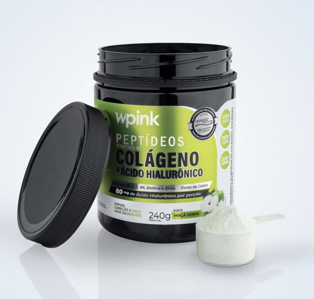 Colágeno + Ácido Hialurônico- Maçã Verde 