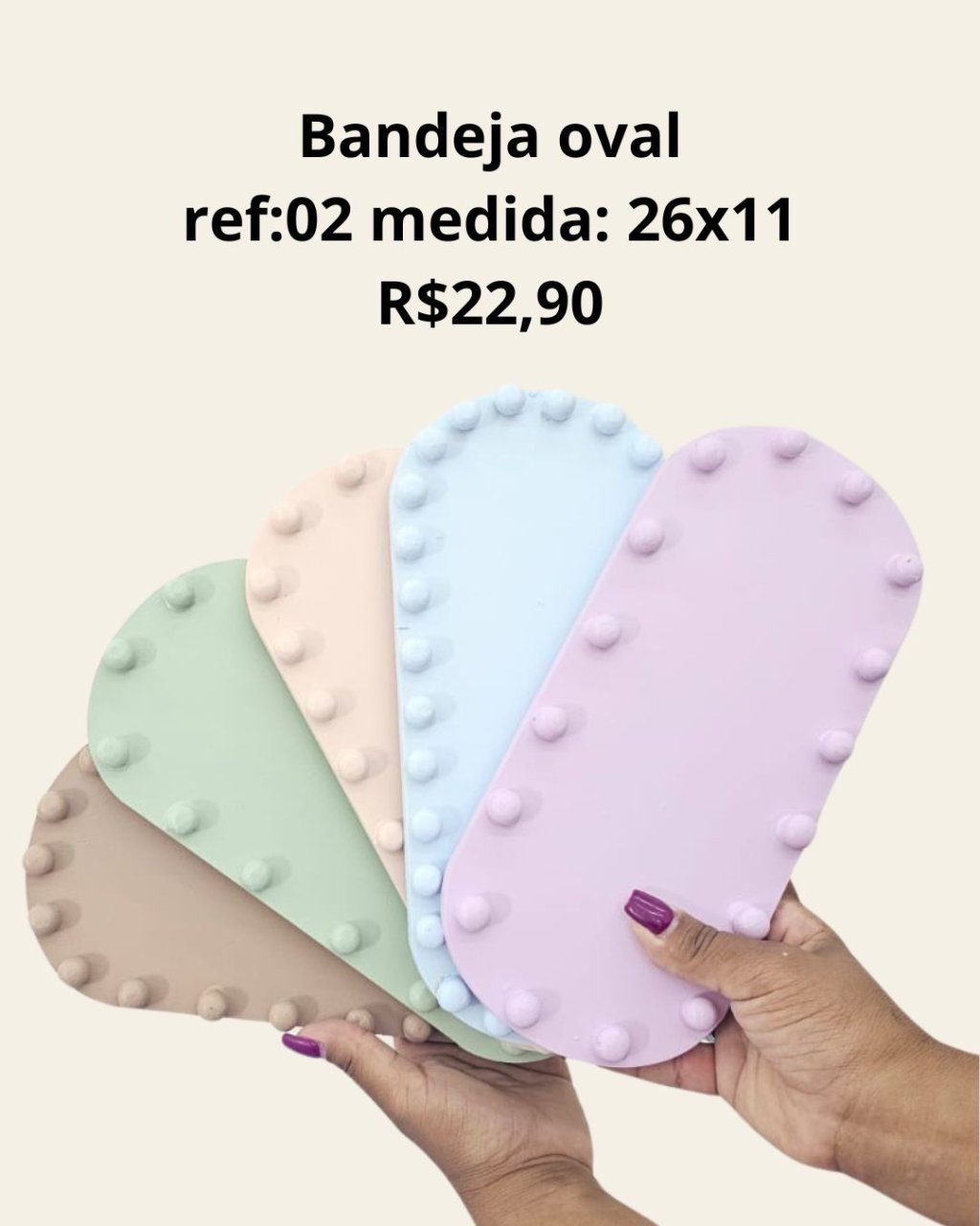 Bandeja oval Bolinha Referência 2