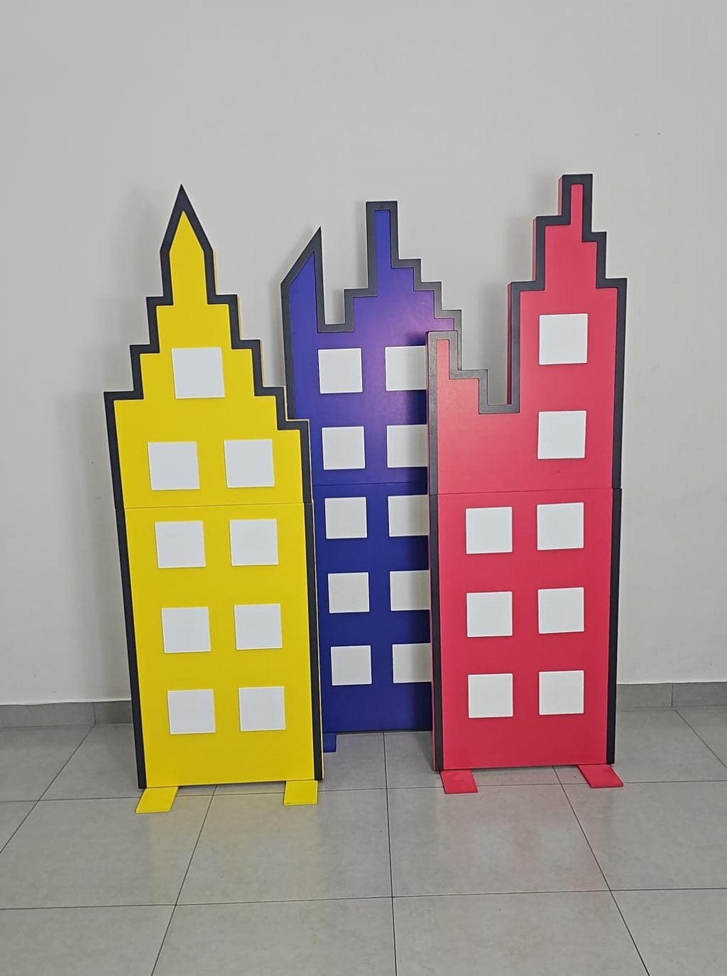 Trio de Painel Prédio 