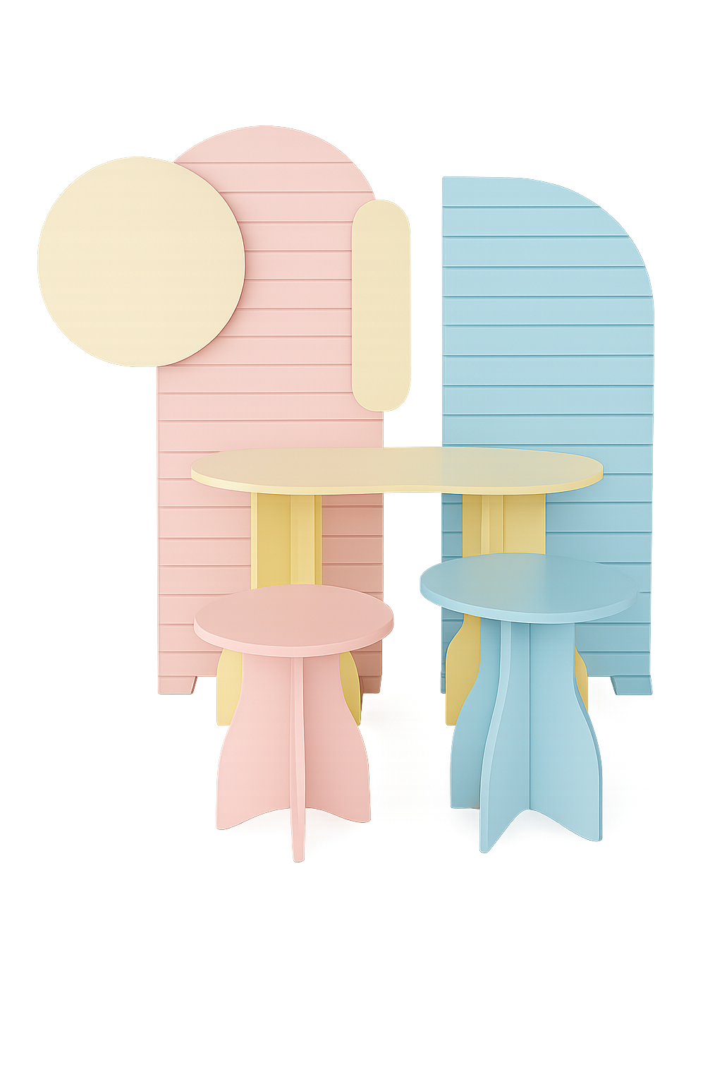 Kit my little party mesas retas e painel quina