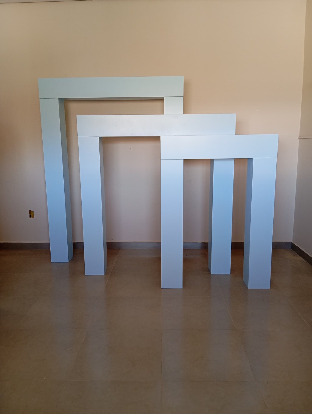 Trio de painéis retangular 3D