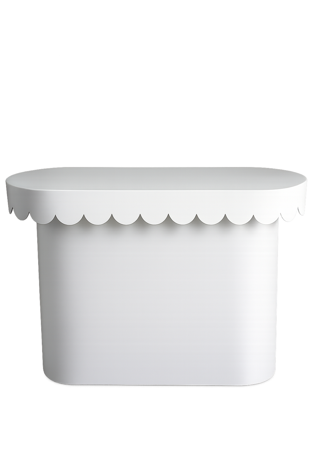 Mesa Babado Doce Oval Pintado