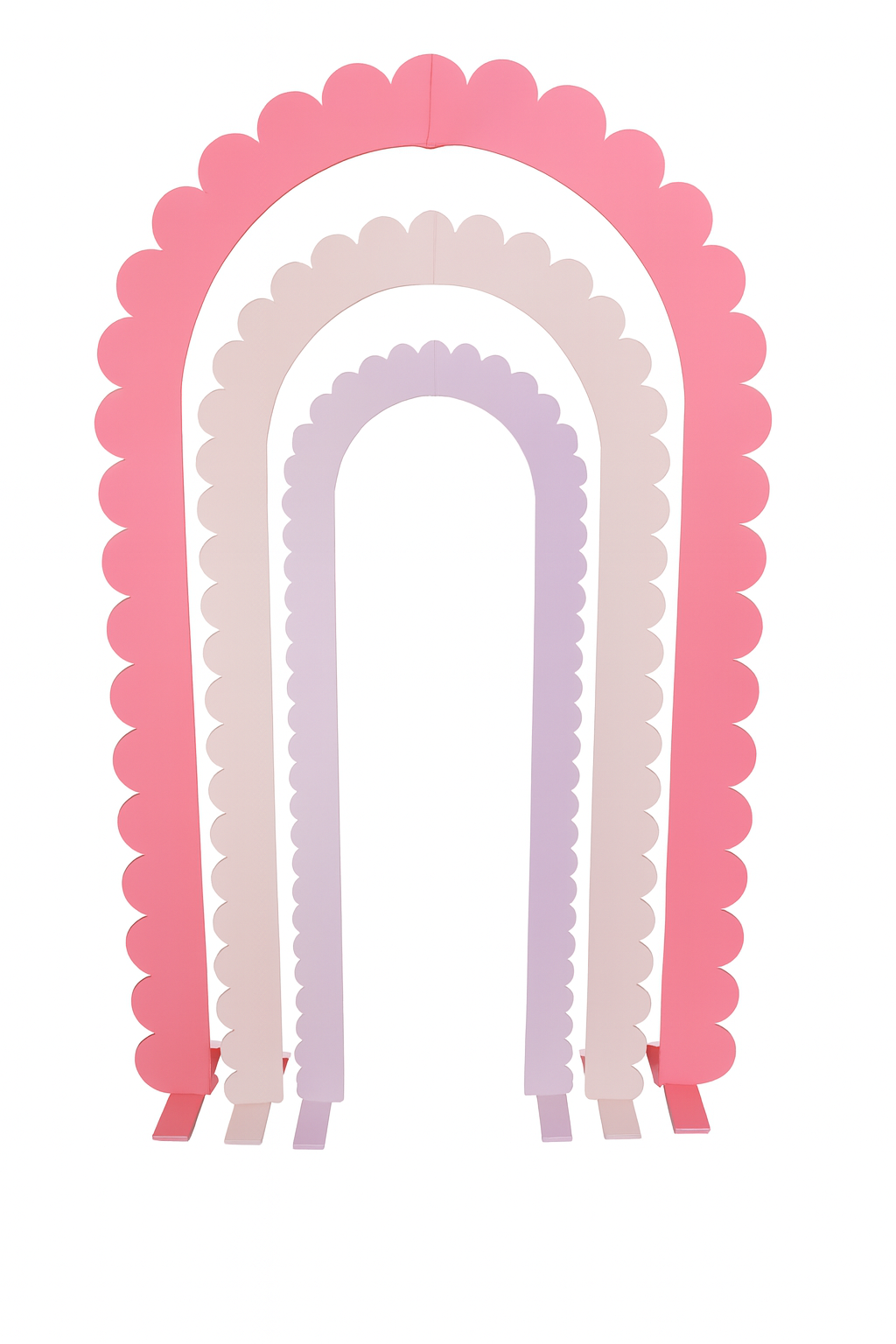 Trio de painel arco babado 