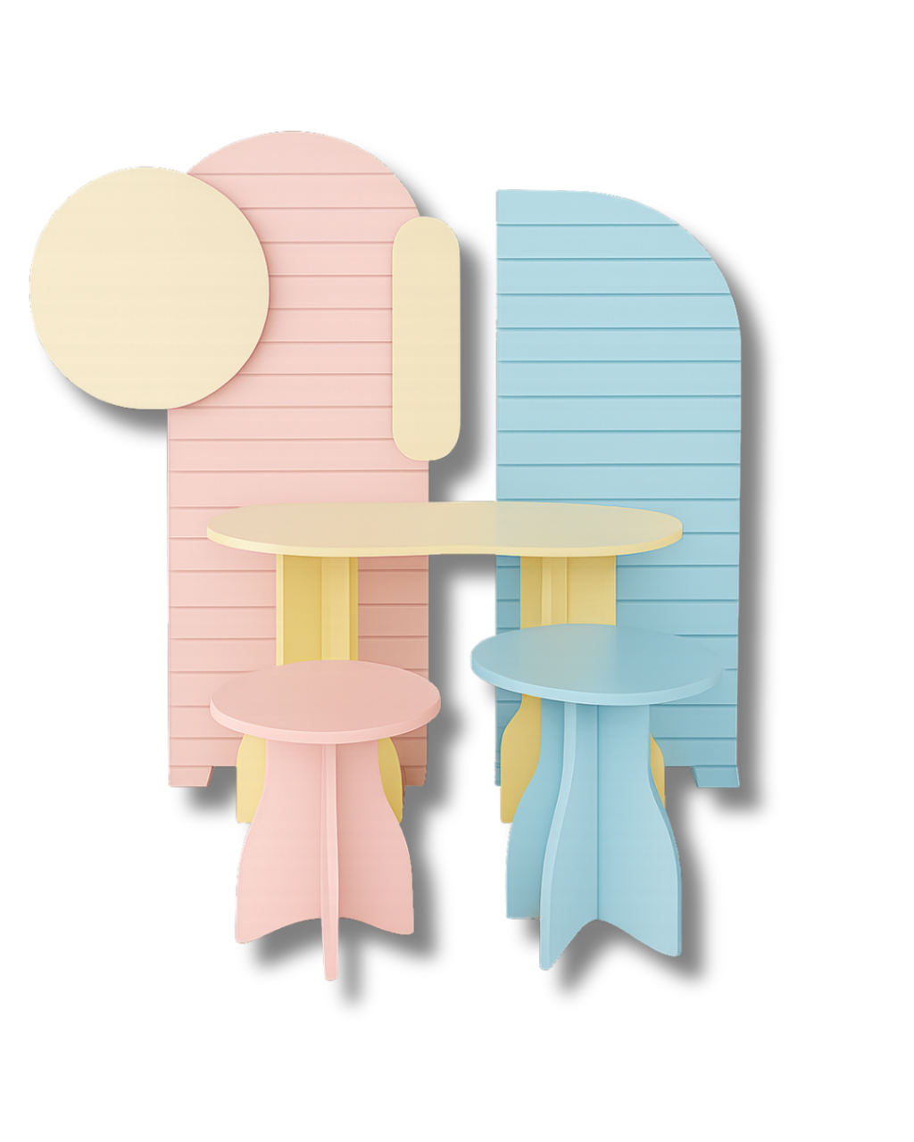 Kit my little party mesas retas e painel quina