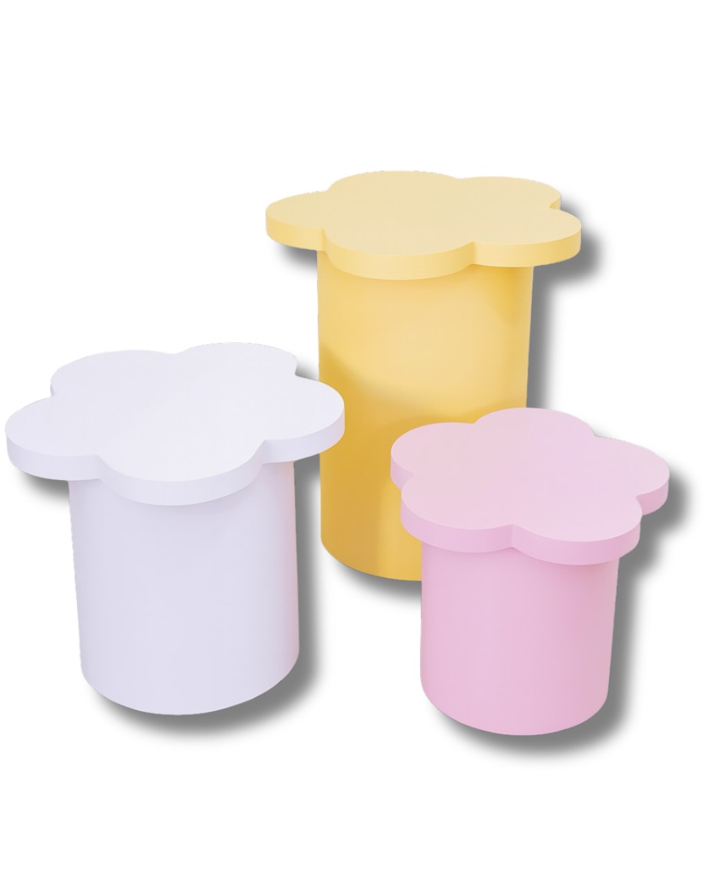 Trio de Tampo Fit Floral Pintado