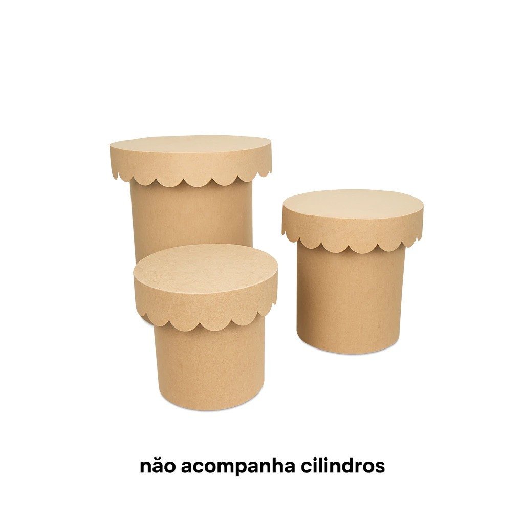 Trio de Tampo Babado doce Cru
