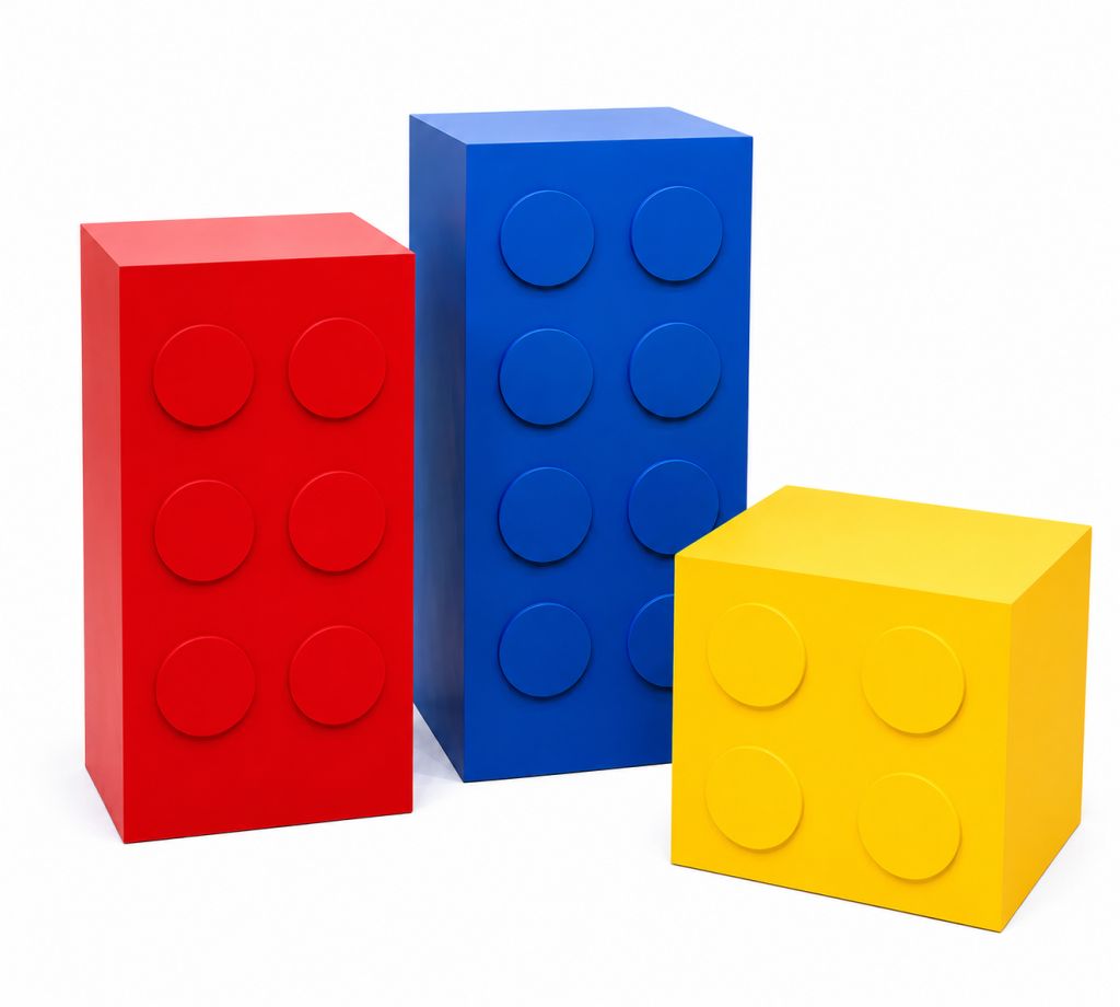trio de cubos lego 