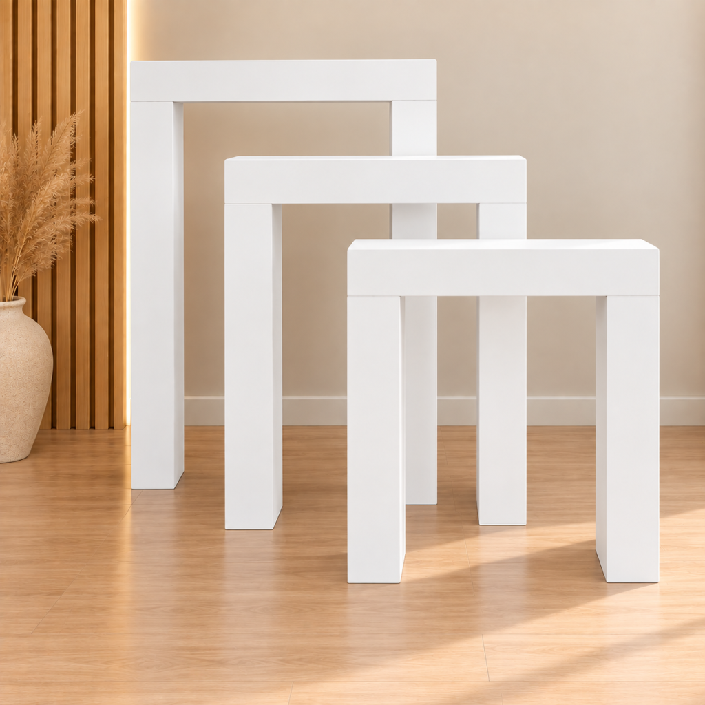 Trio de painéis retangular 3D
