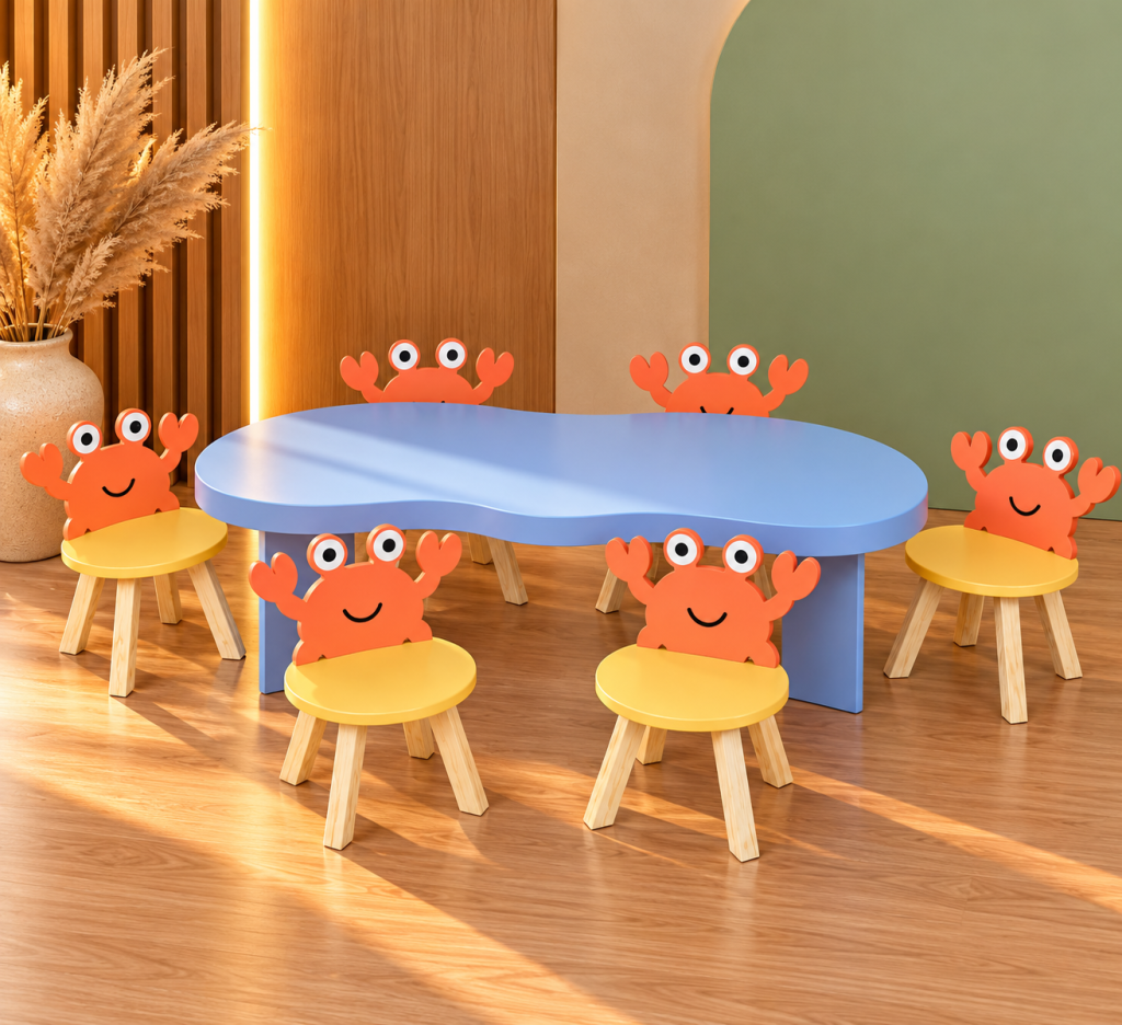 Mesa Piquenique Temática Orgânica Caranguejos