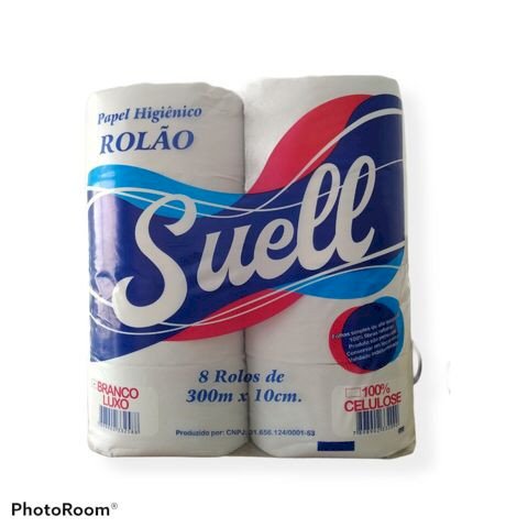 PAPEL HIGIÊNICO ROLÃO BRANCO LUXO SUELL COM 8 ROLOS  