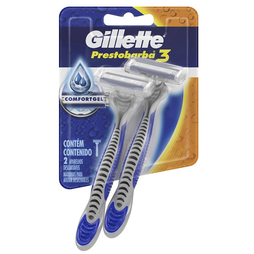 APARELHO DE BARBEAR GILLETTE COM 2 UNIDADES  