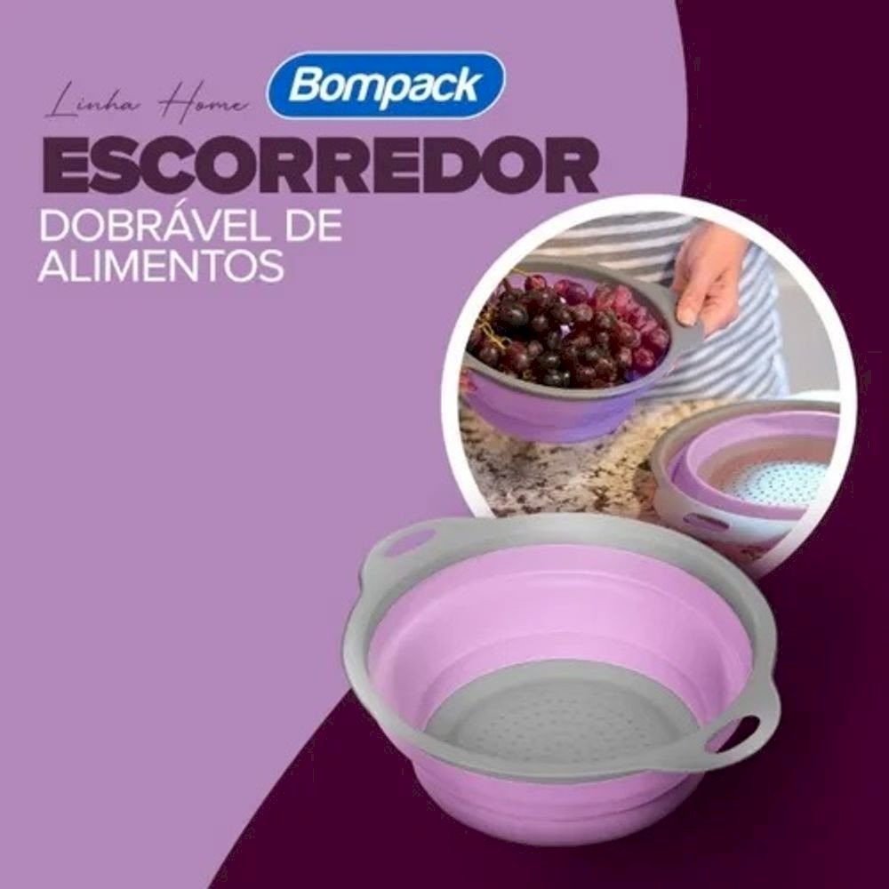 ESCORREDOR DE ALIMENTOS DOBRÁVEL BOMPACK 