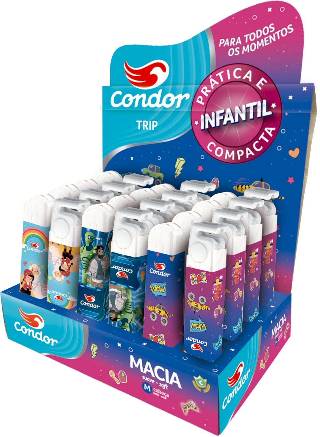 ESCOVA DE DENTE TRIP INFANTIL CONDOR  
