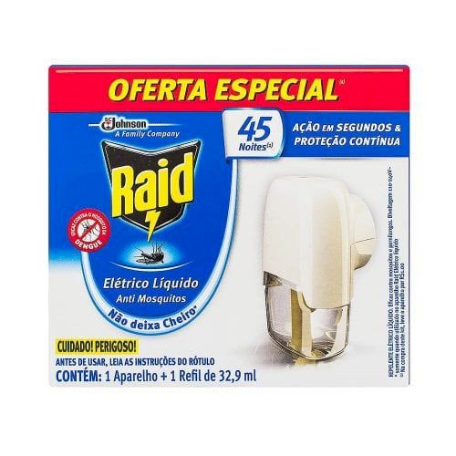 REPELENTE ELÉTRICO LÍQUIDO RAID  COD 1025