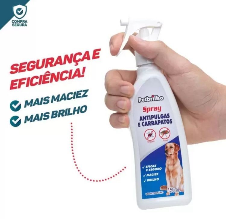 SPRAY ANTIPULGAS E CARRAPATOS 150ML  PETBRILHO  COD 1194