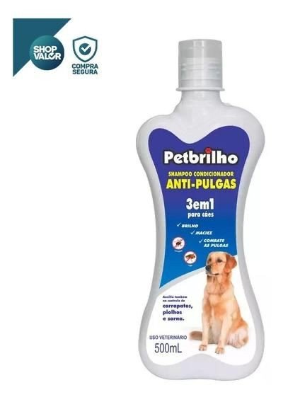 SHAMPOO, CONDICIONADOR E ANTI- PULGAS PETBRILHO 500ML COD 1193